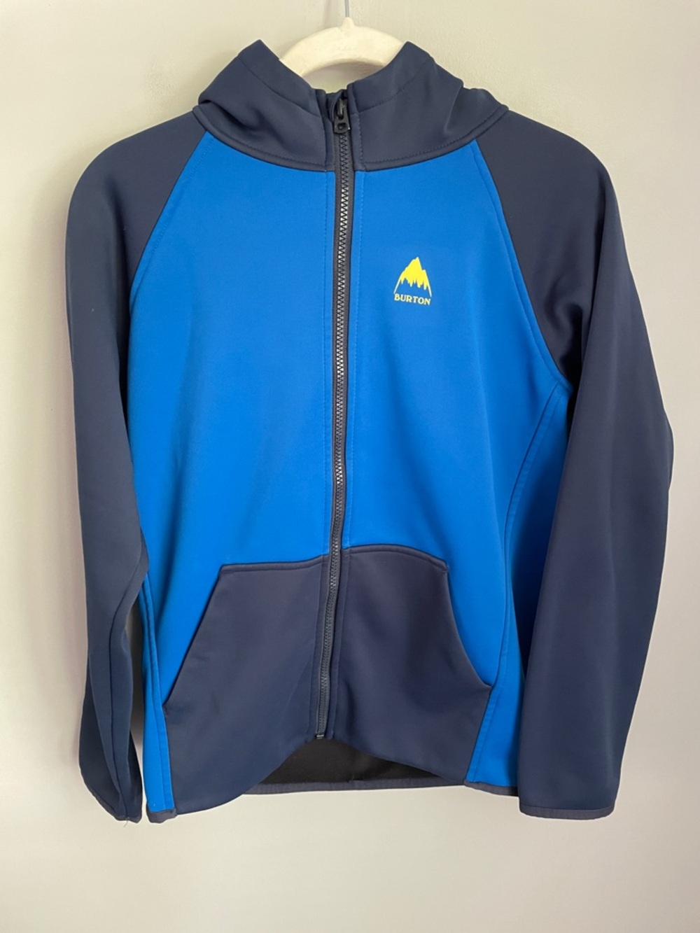 Burton Boy’s Royal Blue and Navy Hooded Full-Zip Jacket Size Large (12)